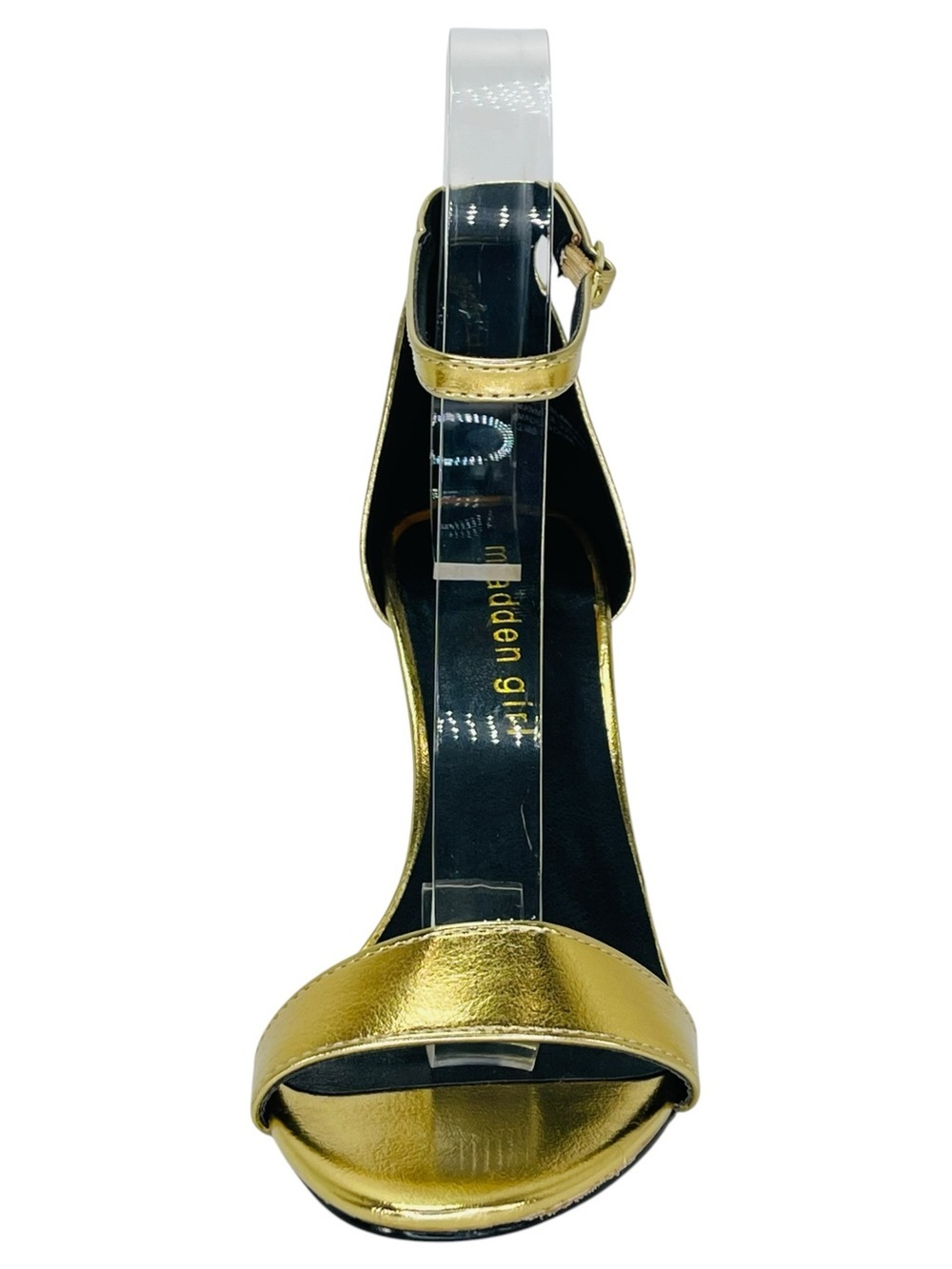 Madden Girl Beella Gold Foil Faux Leather Womens Heels Size 7M - Picture 6 of 12